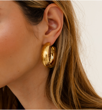 Kolczyki koła złote grube KSA2191