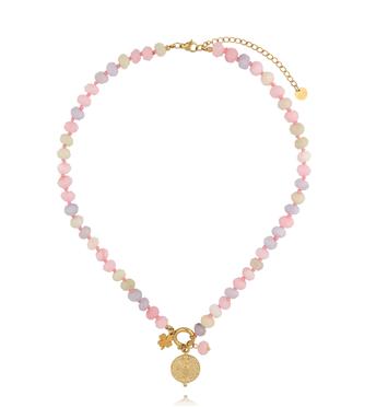 Naszyjnik pastelowy z jadeitami NPA1374