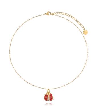 Naszyjnik z zawieszką biedronki NSY0815