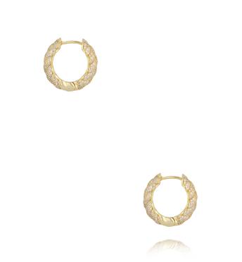 Kolczyki koła plecione z cyrkoniami KSS2119