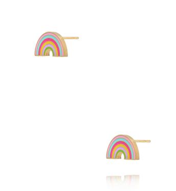 Kolczyki tęcze z kolorową emalią KSY0685