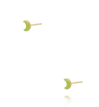 Kolczyki księżyce zielone KSY0487