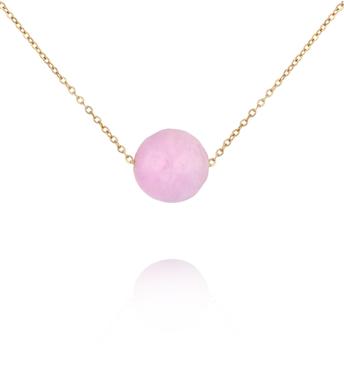 Naszyjnik z fioletowy jadeitem NLB0337