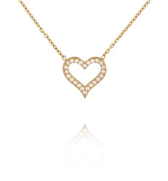 Naszyjnik z sercem i cyrkoniami NSY0901