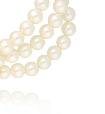 Bransoletka z białymi perłami potrójna BPE0150