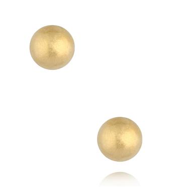 Kolczyki półkola złote matowe szczotkowane KSY0633