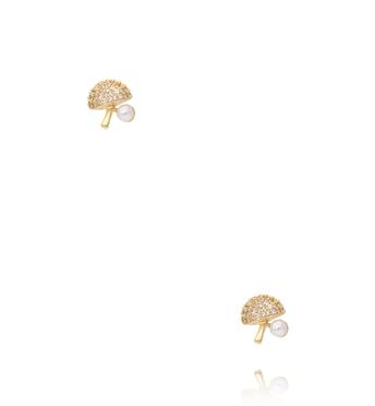 Zestaw złoconych kolczyków KMB0020