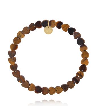 Bransoletka z sercami- tygrysie oko BTW3738