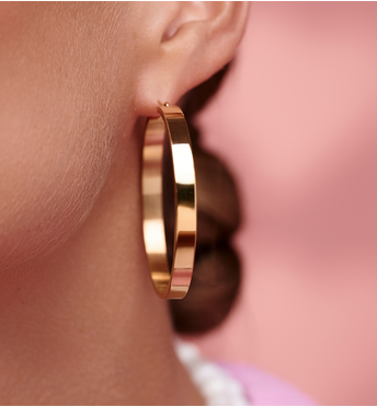 Kolczyki duże koła złocone KSY0447