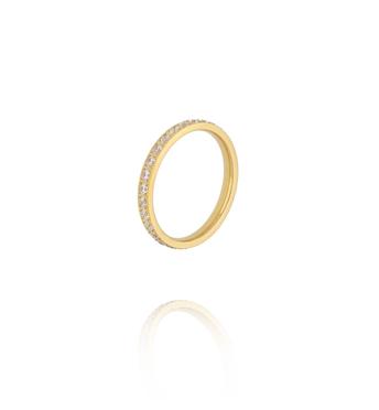 Pierścionek złoty z cyrkoniami PSY0194