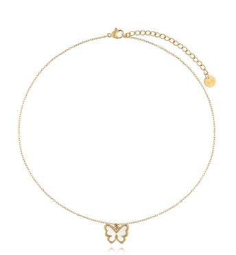 Naszyjnik z zawieszką motyla NSY0810