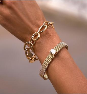 Bransoletka ze złotym łańcuchem BSA0751