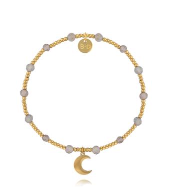 Bransoletka z labradorytami i księżycem BTW3493