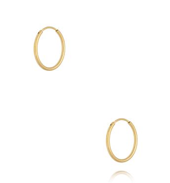 Kolczyki klasyczne złote kółka 25 mm KSA2524