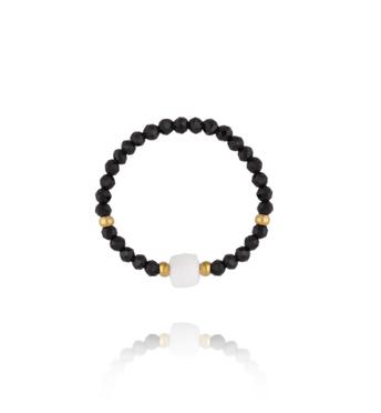 Pierścionek z turmalinami i jadeitem PTW0571