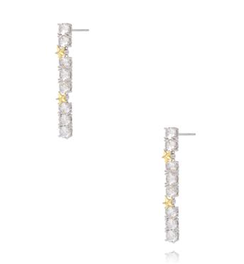 Kolczyki z gwiazdkami i cyrkoniami KSS2138