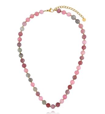 Naszyjnik z różowymi jadeitami NPA1573