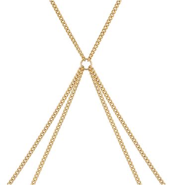 Naszyjnik złoty body chain Minnie NSA0675