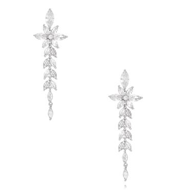 Kolczyki z kryształami srebrne KSS2153