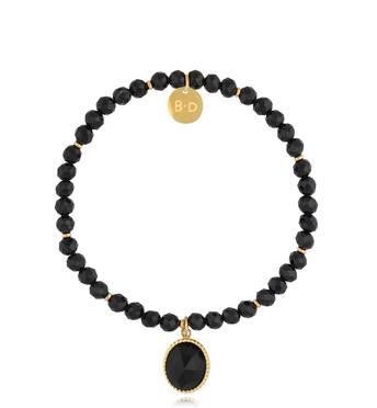 Bransoletka czarna z turmalinami Biskira BTW2219