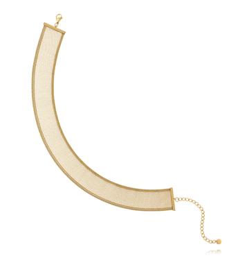 Naszyjnik choker złoty mesh NSY0601