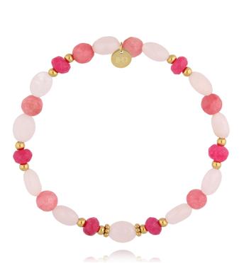 Bransoletka z różowych jadeitów BSC2375