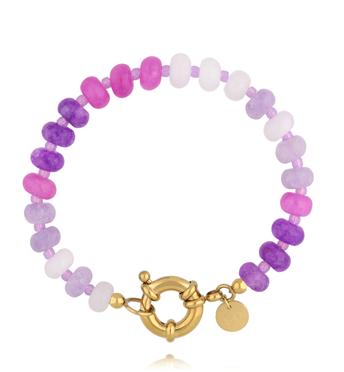 Bransoletka z fioletowych jadeitów BSC2374