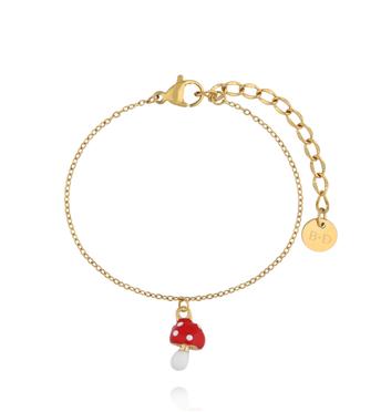 Bransoletka dla dziewczynki z zawieszką muchomorka BSY0562