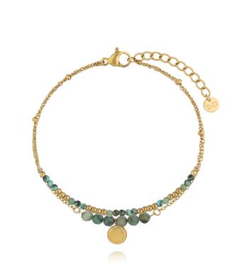 Bransoletka z turkusem afrykańskim złota BEA0048