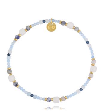 Bransoletka z akwamarynami i jadeitami BTW3270