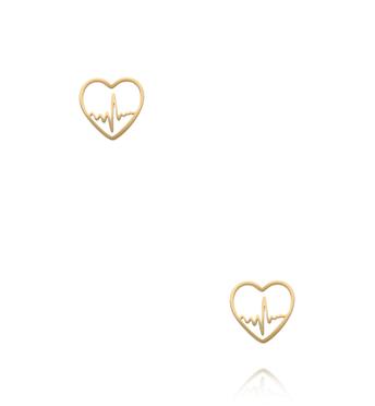 Kolczyki serca z linią życia KSY0626