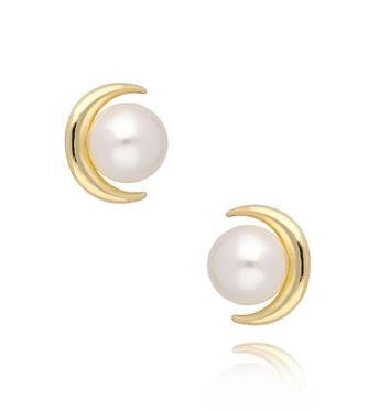 Kolczyki z perłami i księżycem KPE0053