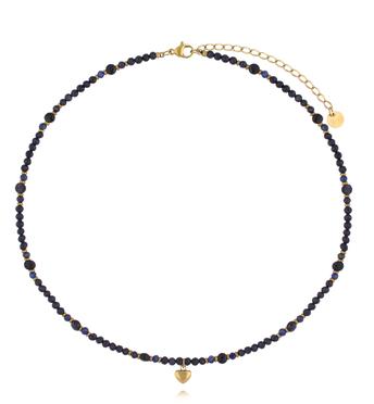 Naszyjnik z lapisami i sercem NTW1661