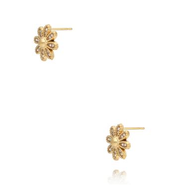 Kolczyki kwiatki z cyrkoniami KSY0687