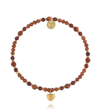 Bransoletka z piaskiem pustyni i sercem BTW3752