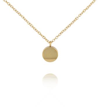 Naszyjnik z okrągłą zawieszką złoty NSA1477