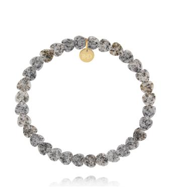 Bransoletka z serc- szare jadeity BTW3736