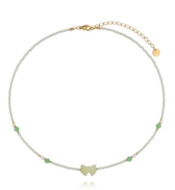 Naszyjnik z jadeitów i kokardą NPA1539