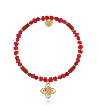 Bransoletka czerwona z koniczyną BTW3489