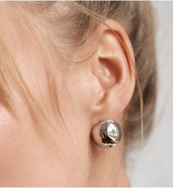 Kolczyki srebrne półkule średnie City Glam KSA2388