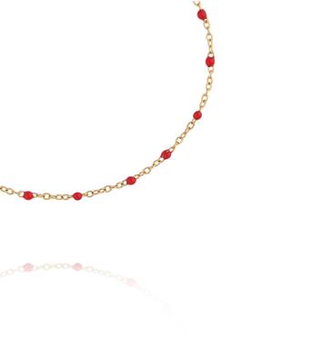 Bransoletka pozłacana Color Drops – Red BSY0779