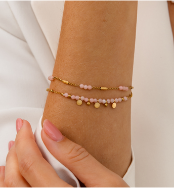 Bransoletka z kwarcami różowymi Blessing BPA0476