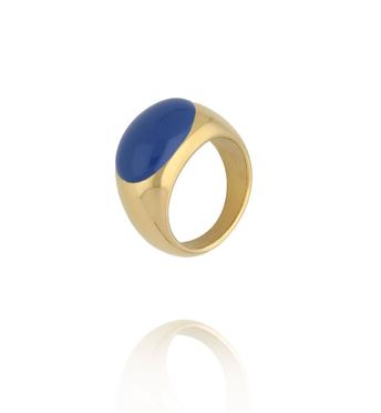 Pierścionek z kobaltową emalią PSA1235