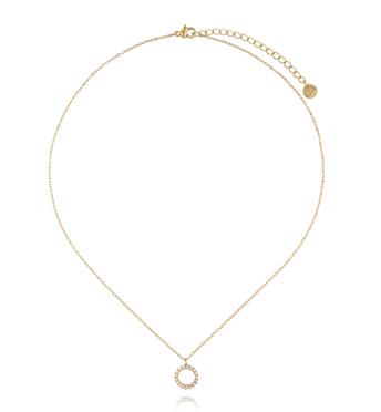 Naszyjnik złoty z okręgiem z cyrkonii NSA1479