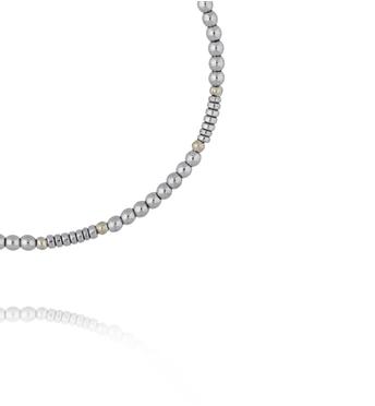 Bransoletka z hematytami srebrna BTW3641