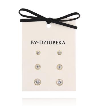 Zestaw kolczyków pozłacanych z cyrkoniami KLT0048