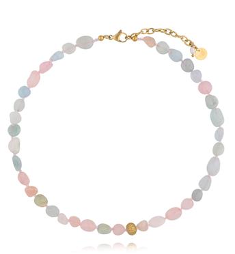 Naszyjnik z morganitów w odcieniach pastelowych NSC0660