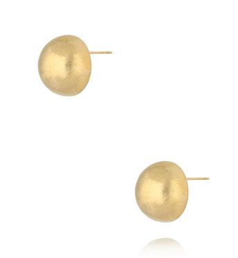 Kolczyki półkola złote matowe szczotkowane KSY0633