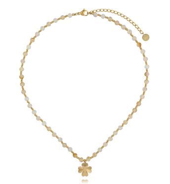 Naszyjnik z cytrynami i koniczynką NTW1647