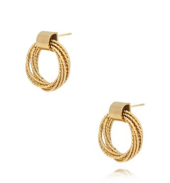 Kolczyki złote okrągłe Yuko KSA1274